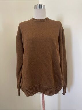 Men's Crewneck Sweater in Chestnut Brown